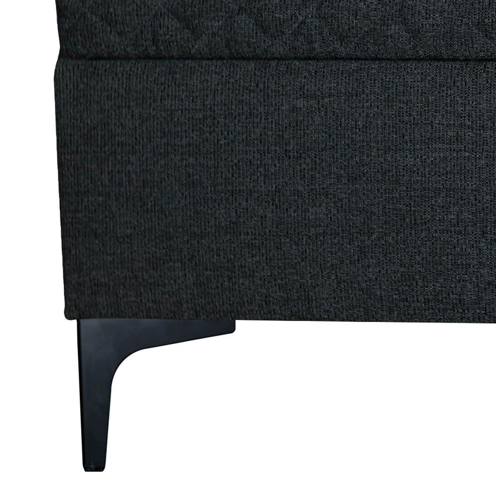 Reece Storage Bench - Charcoal Grey. Picture 4