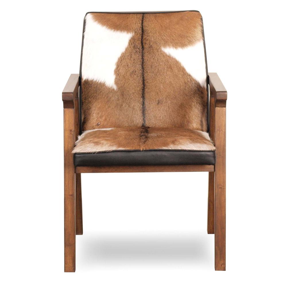 Rio Cool Armchair - Brown Mindi Oak, Leather/Goat Hair. Picture 12