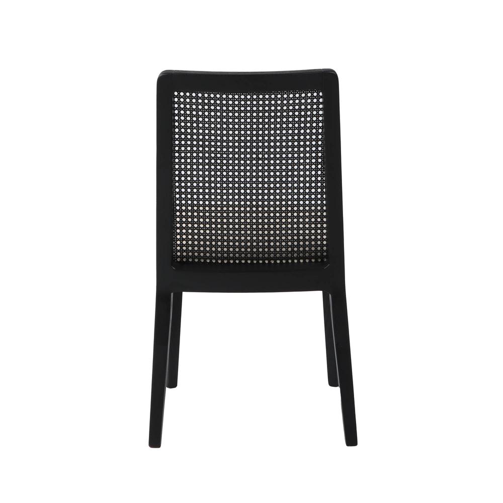 Cane Dining Chair - Oyster Linen/Black Frame. Picture 66