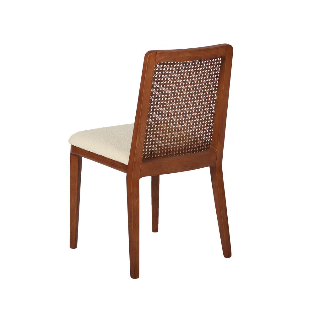 Cane Dining Chair - Oyster Linen/Black Frame. Picture 14