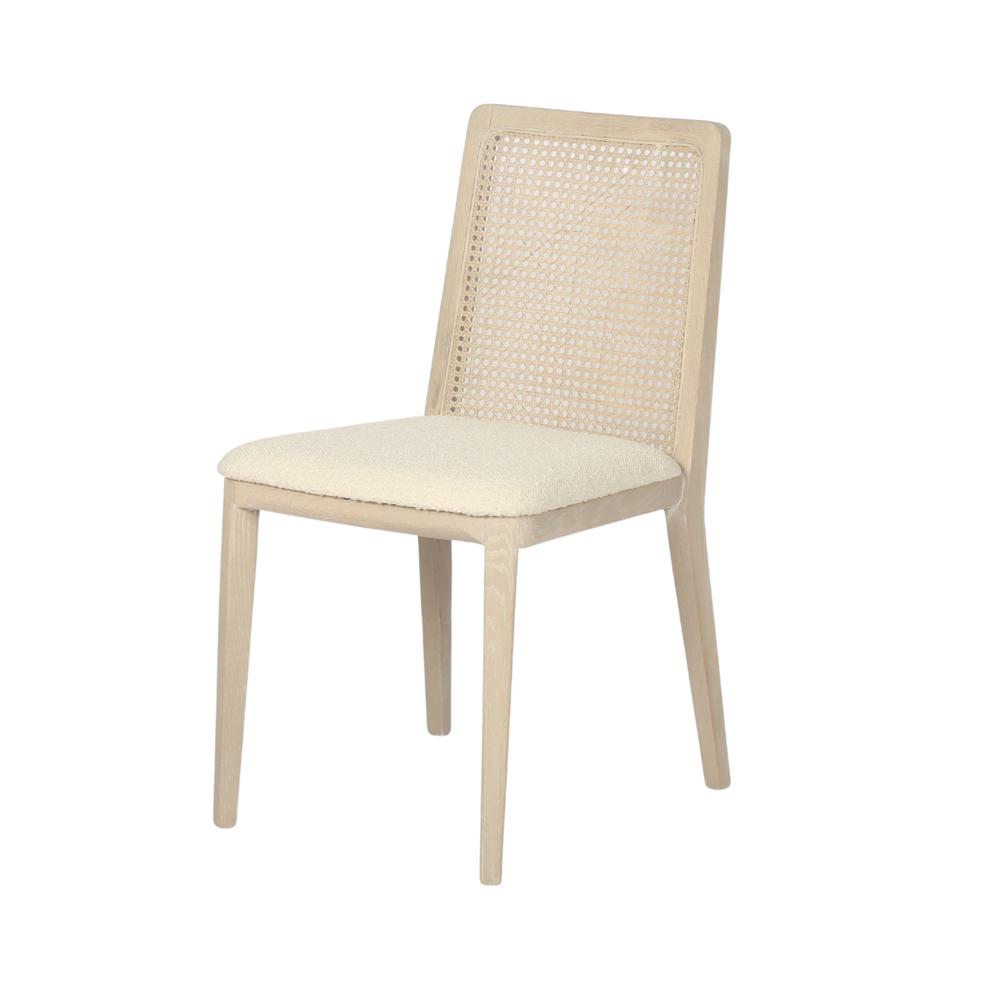 Cane Dining Chair - Oyster Linen/Black Frame. Picture 40