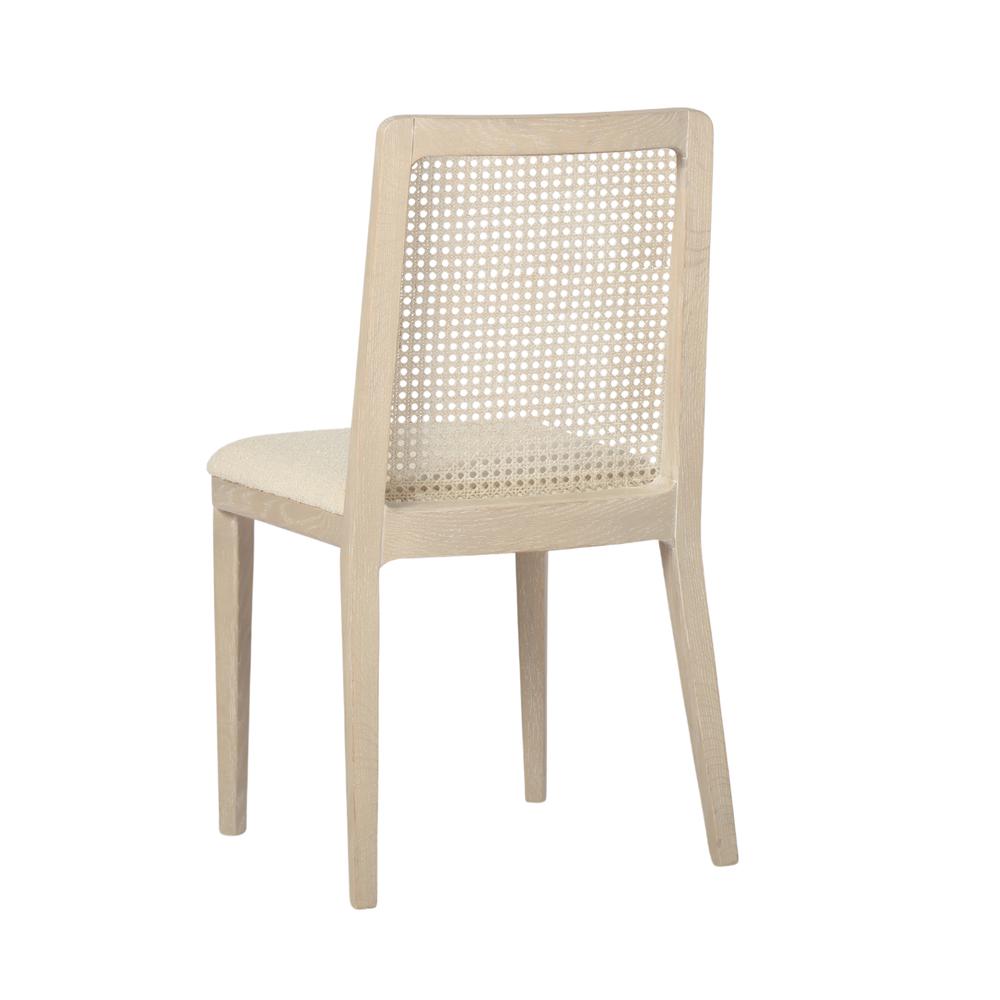 Cane Dining Chair - Oyster Linen/Black Frame. Picture 52