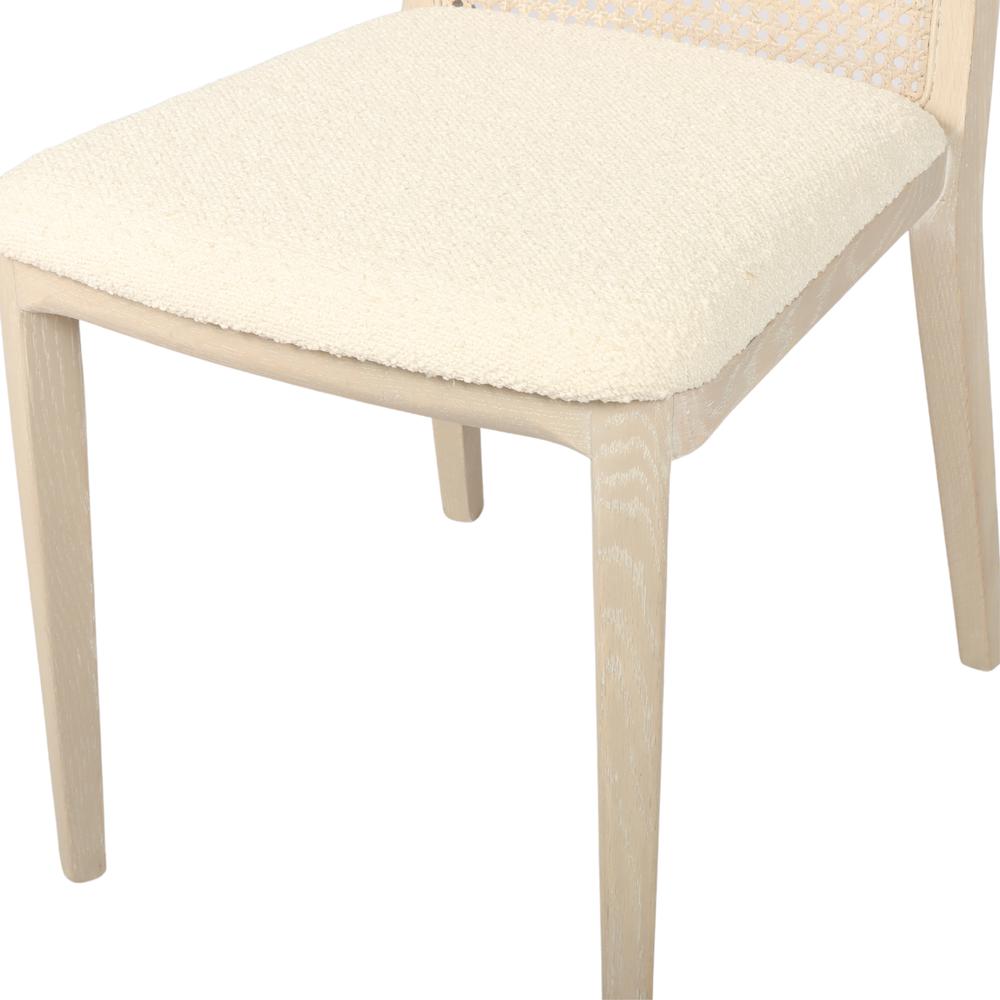 Cane Dining Chair - Oyster Linen/Black Frame. Picture 61