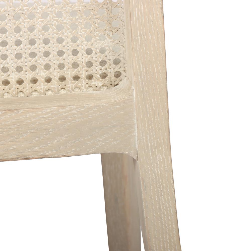 Cane Dining Chair - Oyster Linen/Black Frame. Picture 64