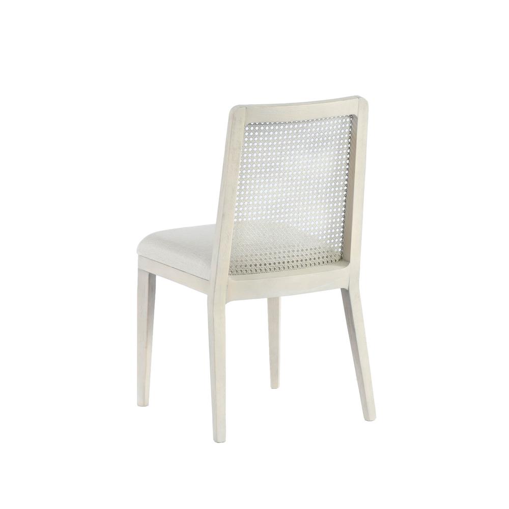 Cane Dining Chair - Oyster Linen/Black Frame. Picture 47