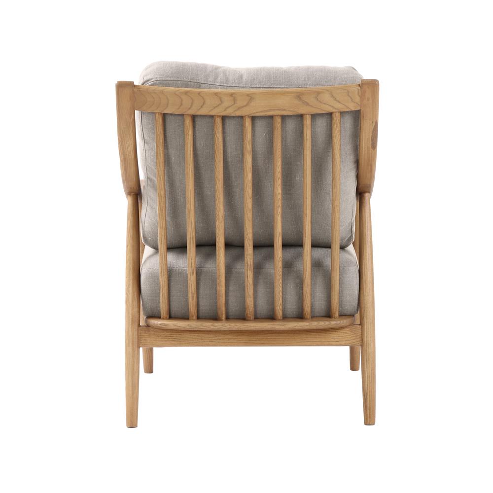 Kinsley Club Chair - Light Linen Cushions / Natural Frame. Picture 4