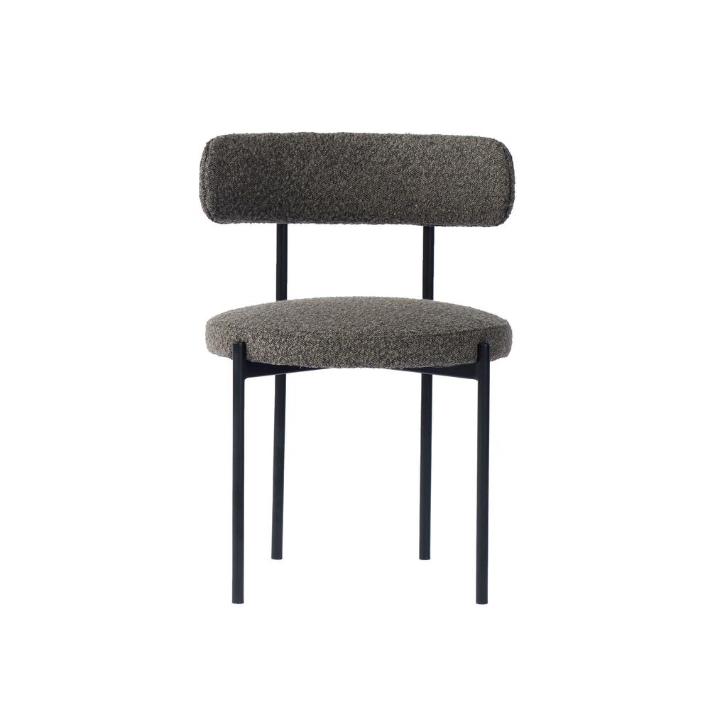 Cleo Dining Chair - Brown Boucle. Picture 6