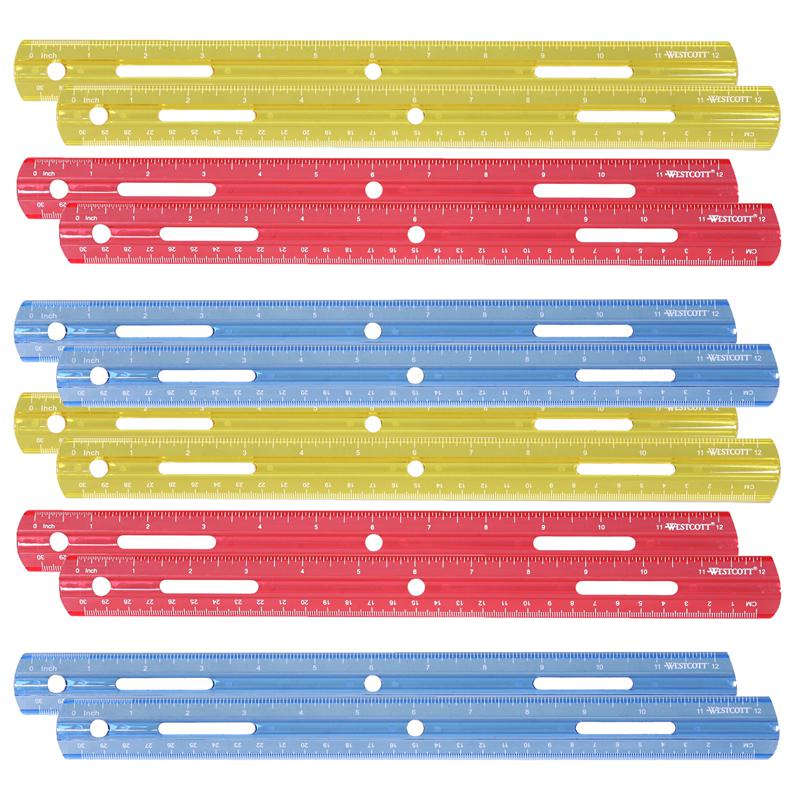 Plastic Ruler, 12", Pack of 36. Picture 2