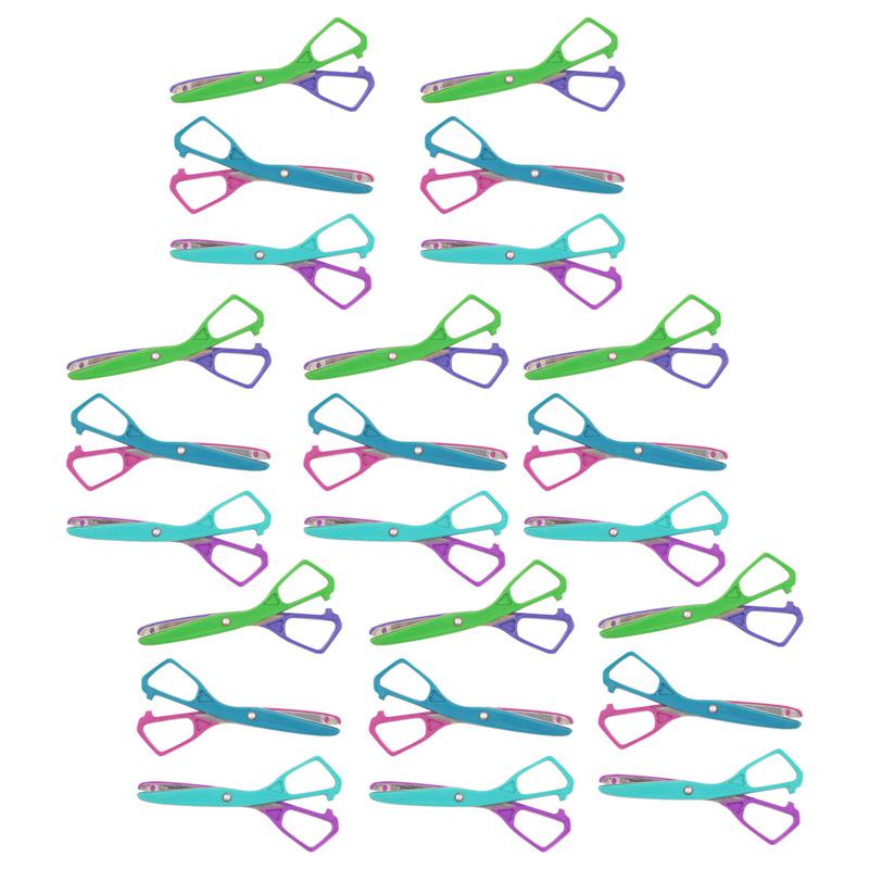 Economy Plastic Safety Scissor, 5-1/2" Blunt, Colors Vary, Pack of 24. Picture 2