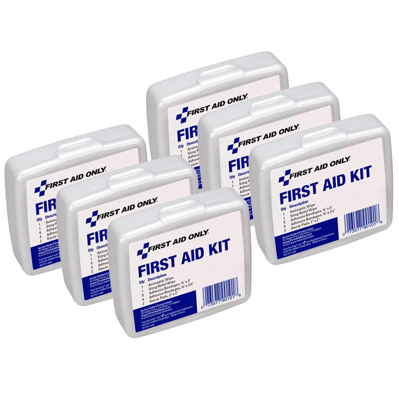 Personal 13-Piece First Aid Kit with Plastic Case, 6 Kits. Picture 2