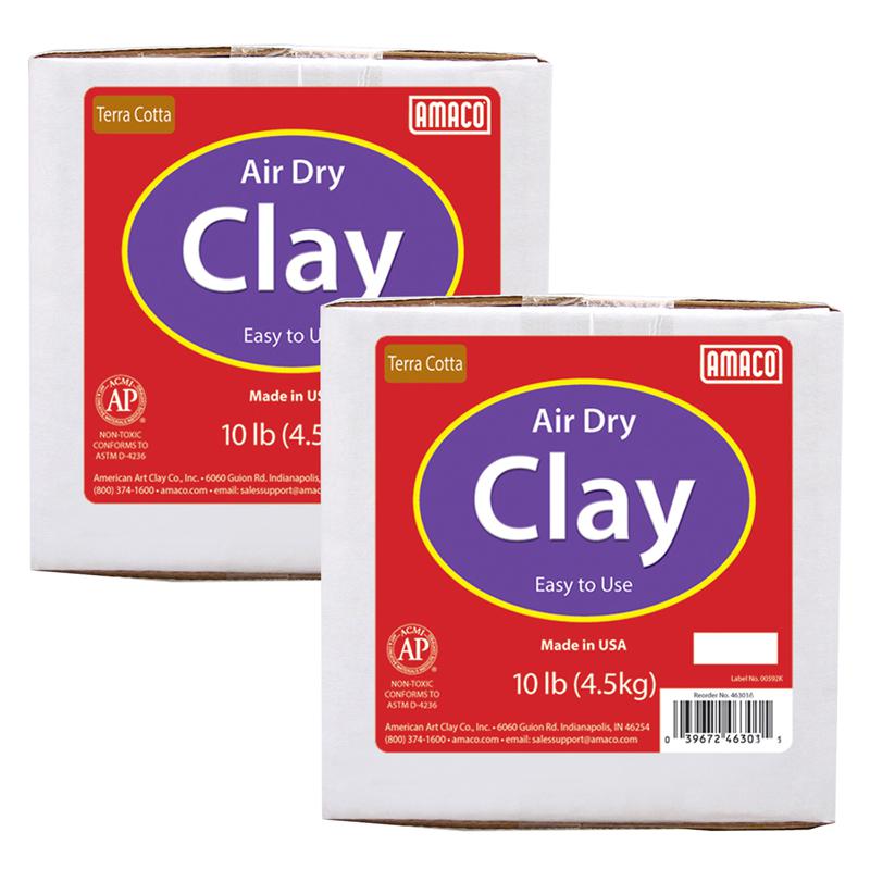 Air Dry Clay, Terra Cotta, 10 lbs. Per Box, 2 Boxes. Picture 2