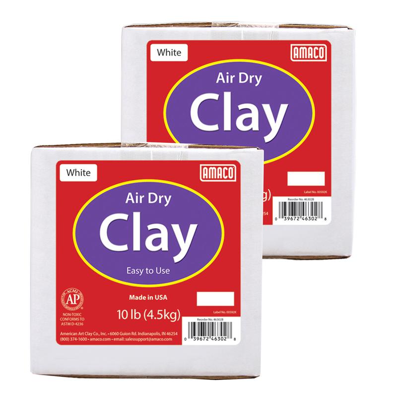 Air Dry Clay, White, 10 lbs. Per Box, 2 Boxes. Picture 2