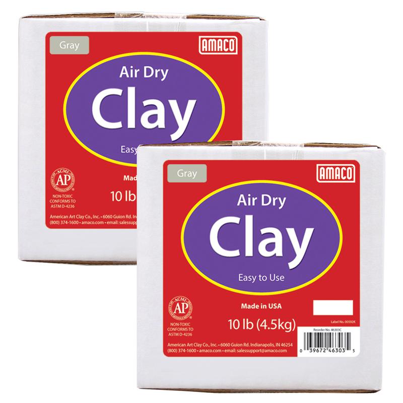 Air Dry Clay, Gray, 10 lbs. Per Box, 2 Boxes. Picture 2