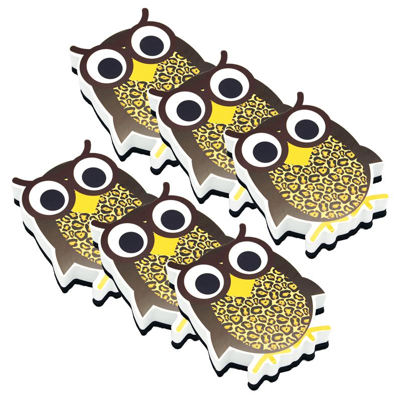 Magnetic Whiteboard Eraser, Wise Owl, Pack of 6. Picture 2
