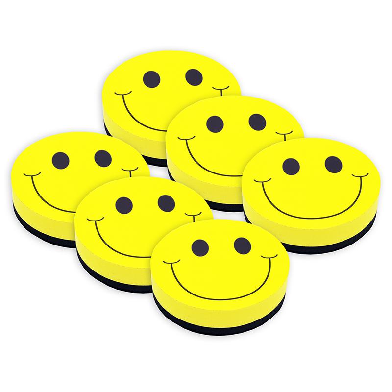 Magnetic Whiteboard Eraser, Smile Face, Pack of 6. Picture 2