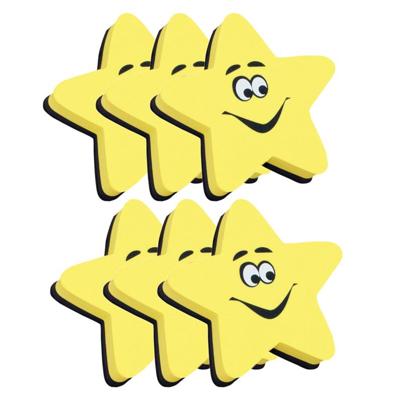 Magnetic Whiteboard Eraser, Star, Pack of 6. Picture 2