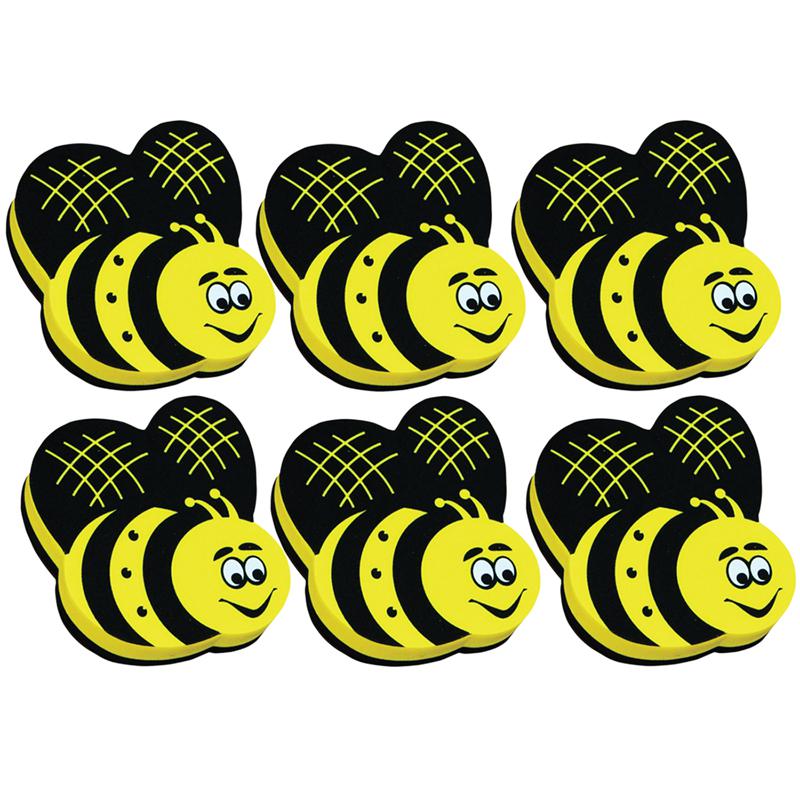Magnetic Whiteboard Eraser, Bee, Pack of 6. Picture 2