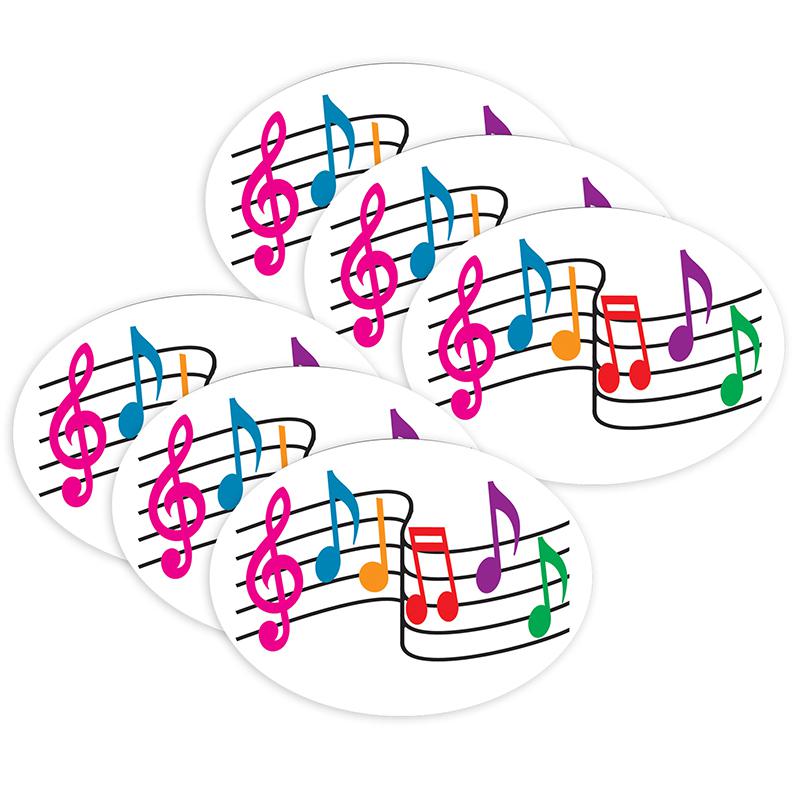 Magnetic Whiteboard Eraser, Music Notes, Pack of 6. Picture 2
