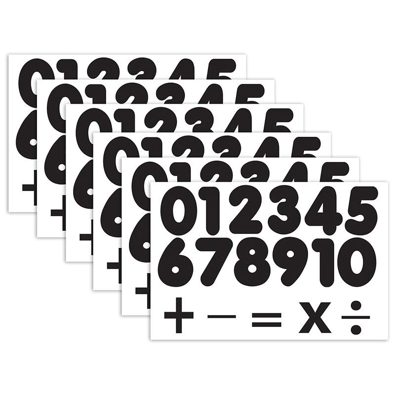 Die-Cut Magnetic Black Number Set, 1.75", 32 Pieces Per Pack, 6 Packs. Picture 2