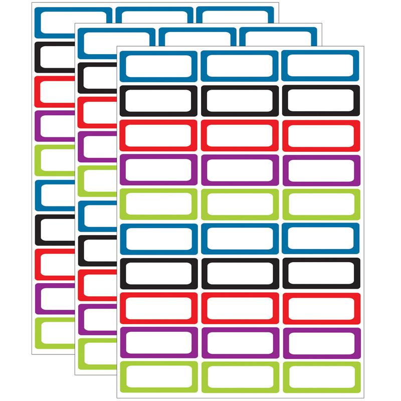 Die-Cut Magnetic Foam Assorted Color Labels/Nameplates, 30 Per Pack, 3 Packs. Picture 2