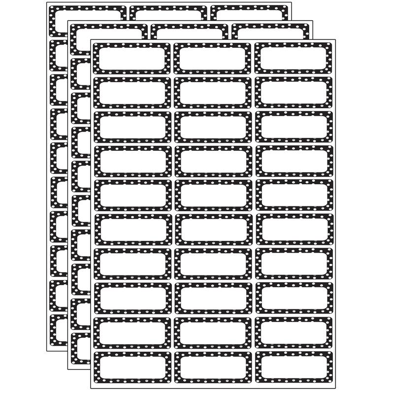 Die-Cut Magnetic Foam Black & White Dots Labels/Nameplates, 30 Per Pack, 3 Packs. Picture 2