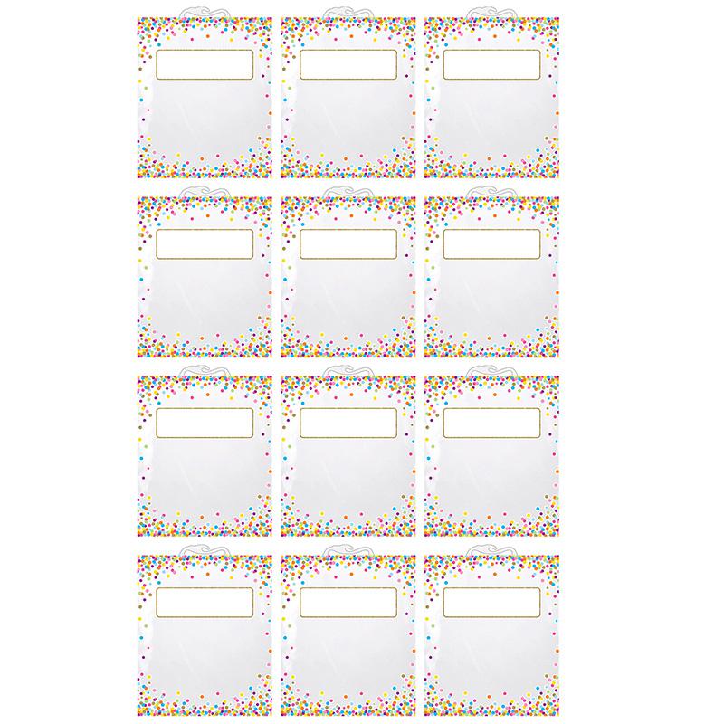 Hanging Confetti Pattern Storage/Book Bag, 10.5" x 12.5", Pack of 12. Picture 2