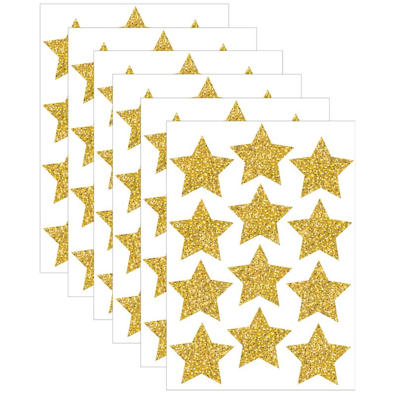 Die-Cut Magnets, 3" Gold Sparkle Stars, 12 Per Pack, 6 Packs. Picture 2