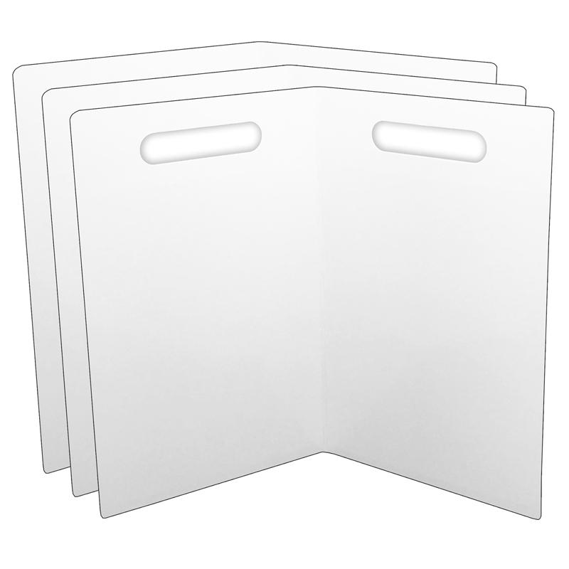 Folding Magnetic Whiteboard, White, Pack of 3. Picture 2