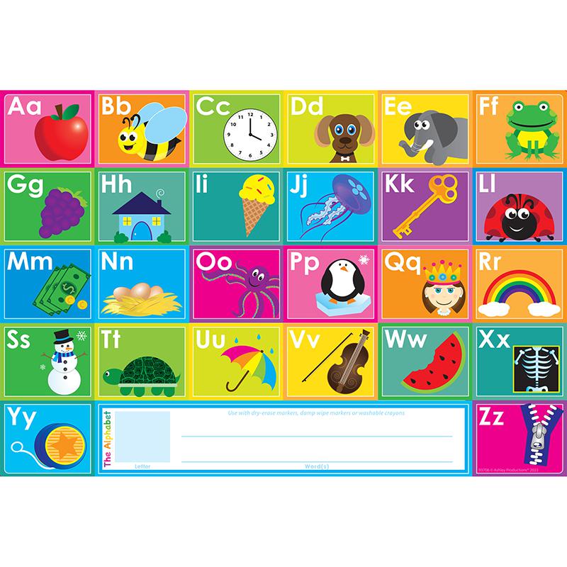 Placemat Studio Smart Poly ABC's Learning Placemat, Pack of 10. Picture 2