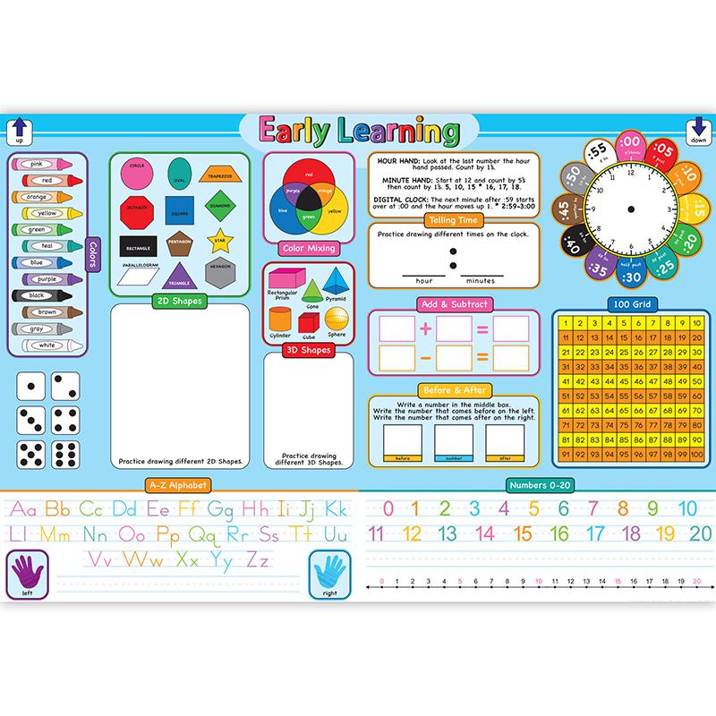 Placemat Studio Smart Poly Early Learning Education, Pack of 10. Picture 2