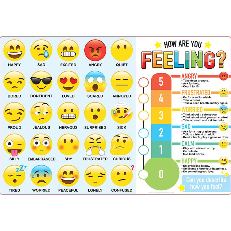 Placemat Studio Smart Poly How Are You Feeling Learning Placemat, Pack of 10. Picture 2