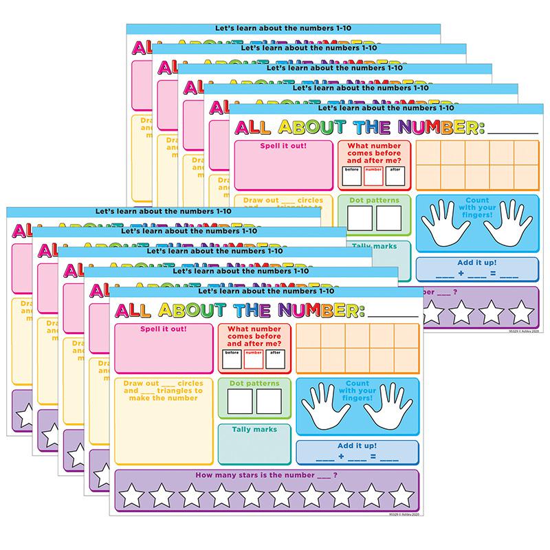 Smart Poly PosterMat Pals Space Savers, All About the Number, Pack of 10. Picture 2