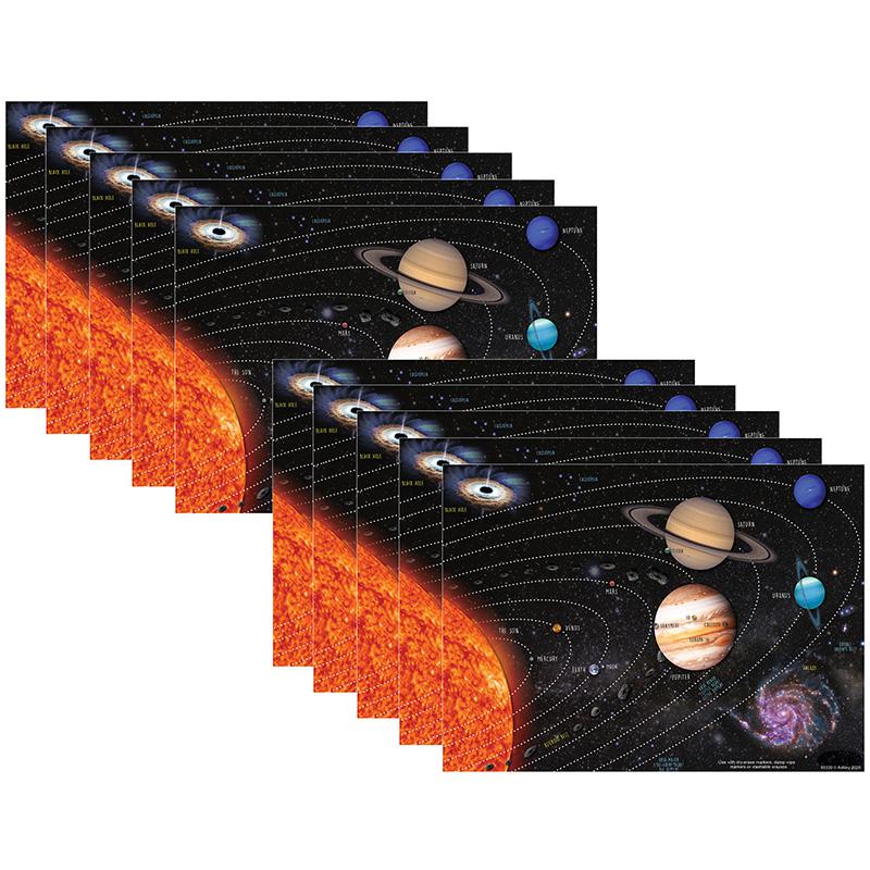 Smart Poly PosterMat Pals Space Savers, 13" x 9-1/2", Solar System, Pack of 10. Picture 2