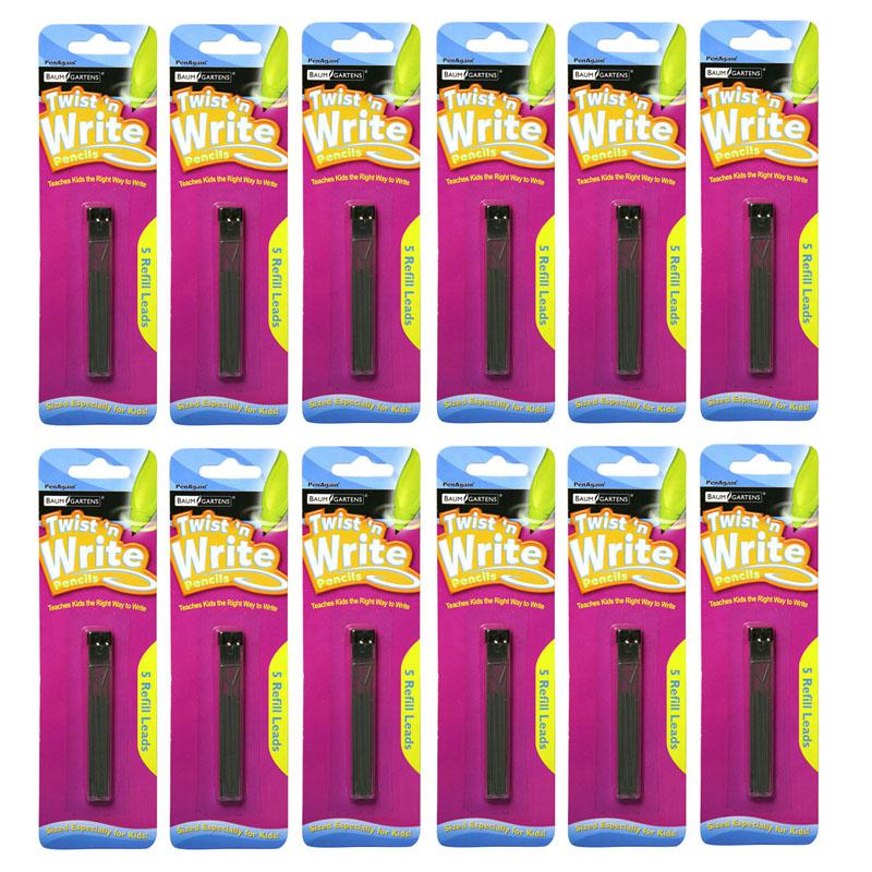 Twist 'n Write Pencil Lead Refills, 5 Per Pack, 12 Packs. Picture 2