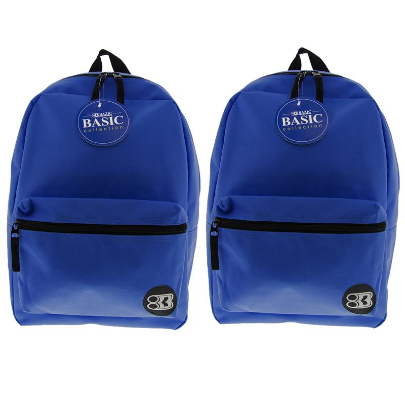 Basic Backpack, 16", Blue, Pack of 2. Picture 2