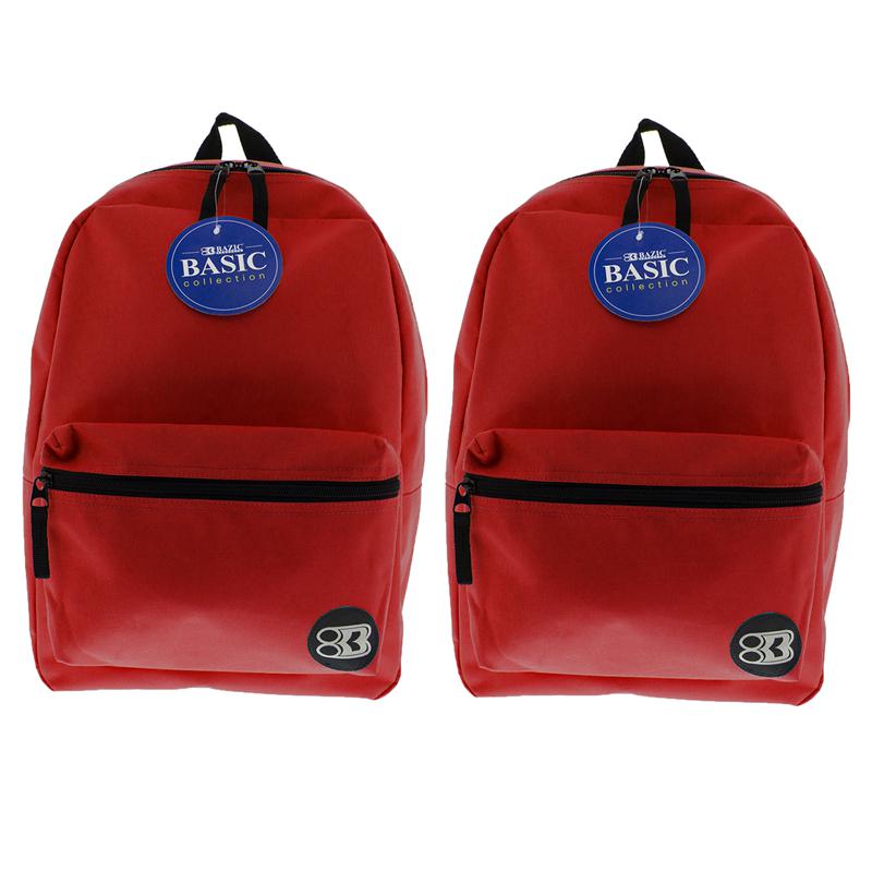 Basic Backpack, 16", Red, Pack of 2. Picture 2