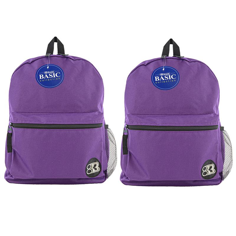 Basic Backpack 16" Purple, Pack of 2. Picture 2