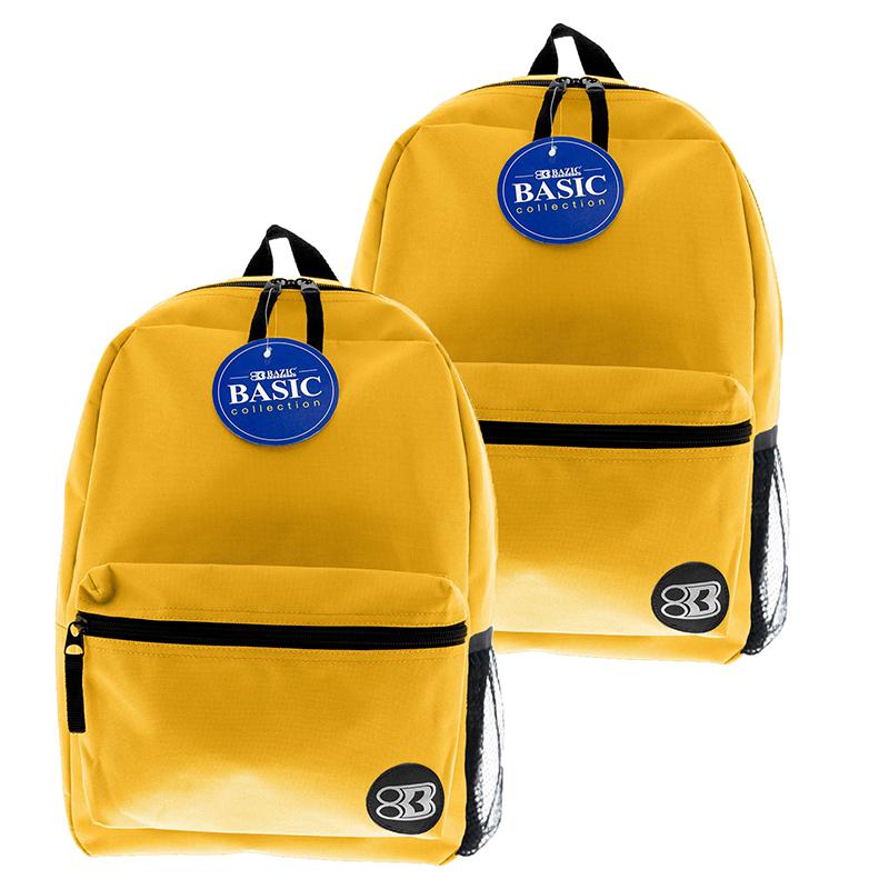 16" Basic Backpack, Mustard, Pack of 2. Picture 2