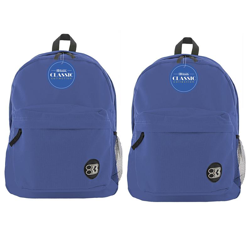 Classic Backpack 17" Blue, Pack of 2. Picture 2