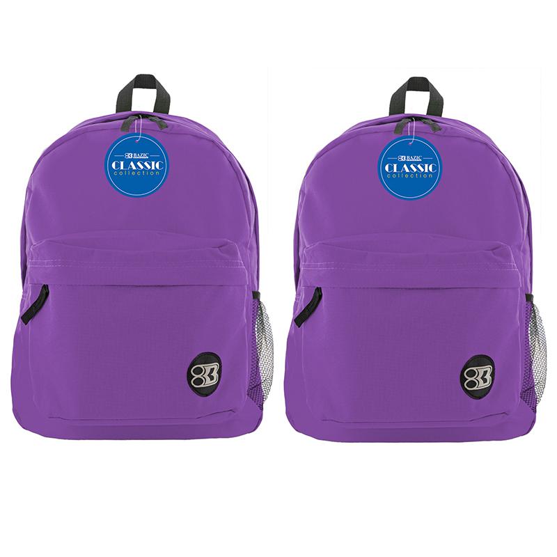 Classic Backpack 17" Purple, Pack of 2. Picture 2