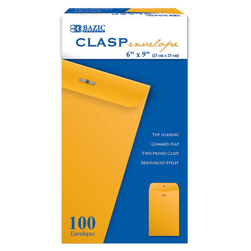 Clasp Envelopes, 6" x 9", Pack of 100. Picture 2