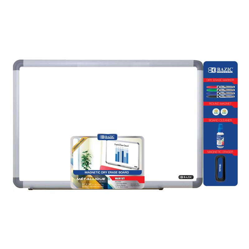Aluminum Frame Magnetic Dry Erase Board Value Pack, 24" x 36". Picture 2