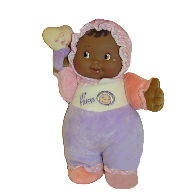 Lil' Hugs Baby's First Soft Doll, Vinyl Face, 12" African-American. Picture 2