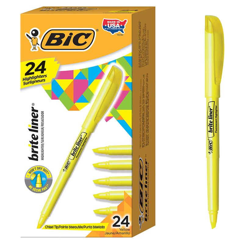 Brite Liner Highlighters Markers, Fluorescent Highlighters Ink,, 24-Count Pack. Picture 2