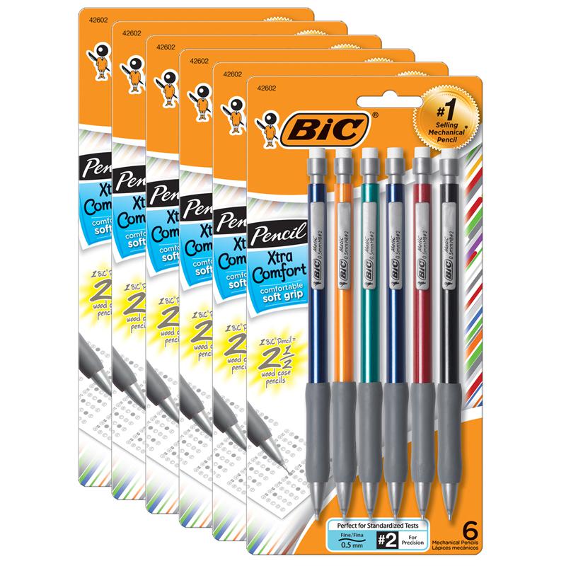 Xtra-Comfort Mechanical Pencil, 0.5mm Fine Point, 6 Per Pack, 6 Packs. Picture 2