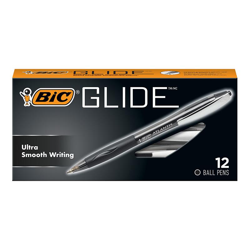 Glide Retractable Ball Pen, Medium Point (1.0 mm), Black, 12-Count. Picture 2