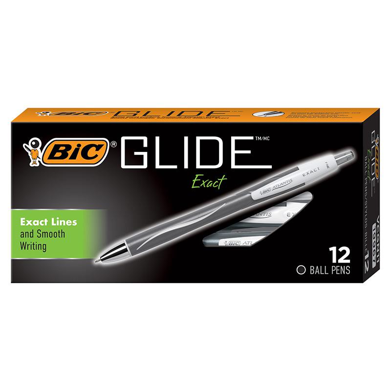 Glide Exact Retractable Ball Point Pen, Fine Point (0.7 mm), Black, 12-Count. Picture 2