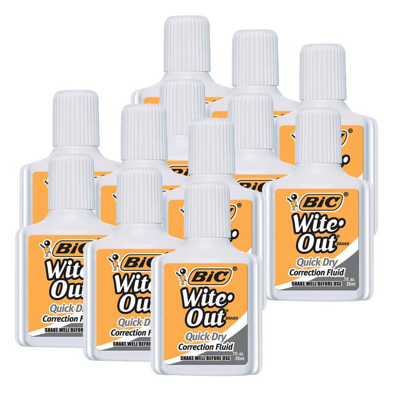 Wite-Out Quick Dry Correction Fluid, Pack of 12. Picture 2