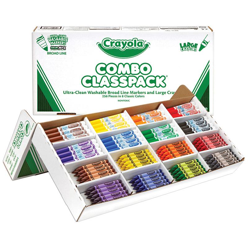 Large Crayons & Ultra Clean Washable Markers, 256 Count. Picture 2
