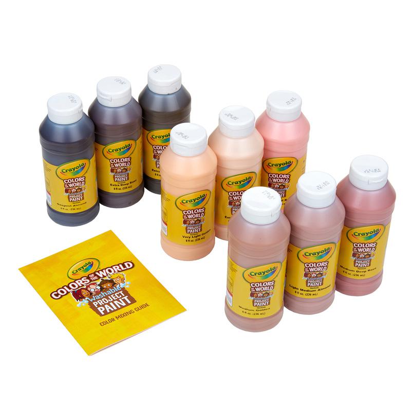 Colors of the World Spill Proof Washable Project Paints, Set of 9. Picture 2